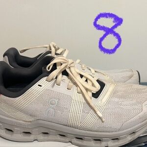 On Running Men's Cloud Sneakers in Off-White and Black
